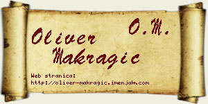 Oliver Makragić vizit kartica